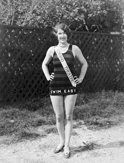 A Bathing Suit With Advertising