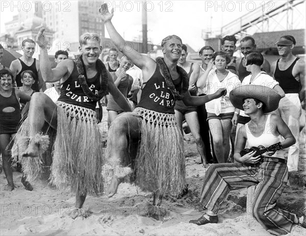 Hula Dancing Lifeguards In Long Beach