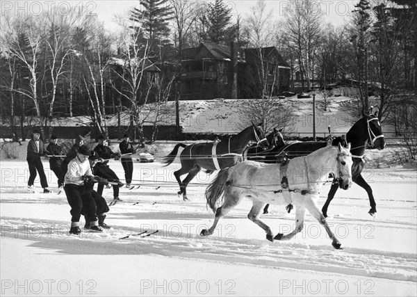 Skijoring At Lake Placid