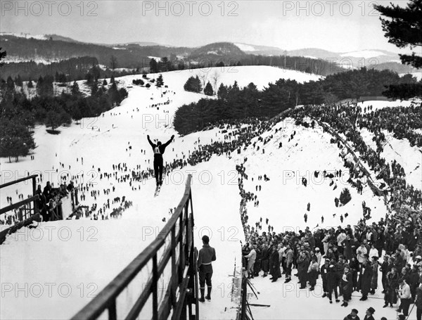 Ski Jumper At The Dartmouth Carnival