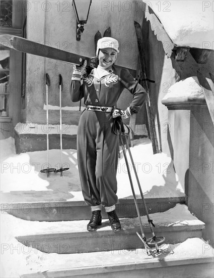 Sonja Henie With Ski Gear