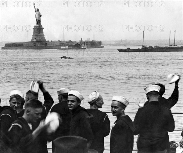 USS Pennsylvania Sailors Cheer