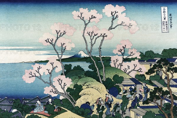 Goten-yama-hill. Shinagawa on the Tokaido Road 1830