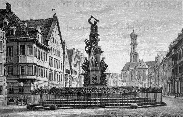 Fountain in augsburg