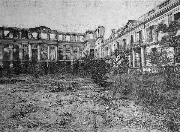 The ruins of the castle of saint-cloud