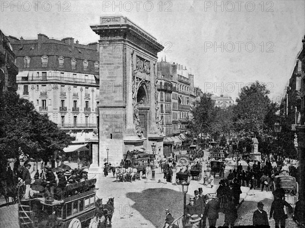 Paris, boulevard et la porta