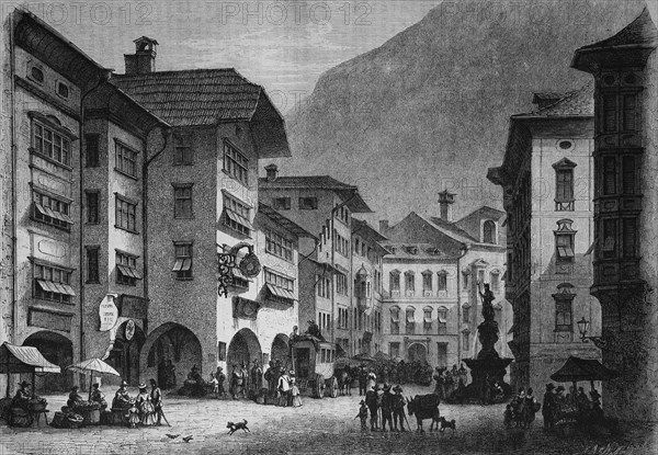 Obstplatz square in bozen, bolzano