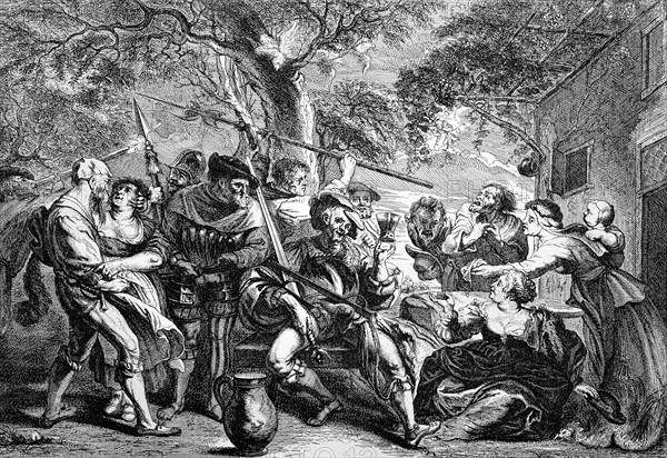 Carousing mercenaries and prostitutes