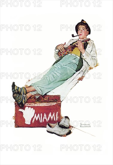 Lounging Ukulele Player 1940