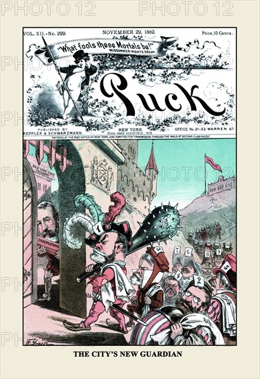 Puck Magazine: The City's New Guardian 1882