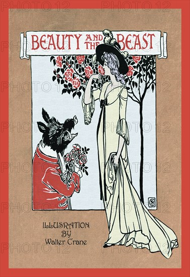 Beauty and the Beast (book cover) 1877