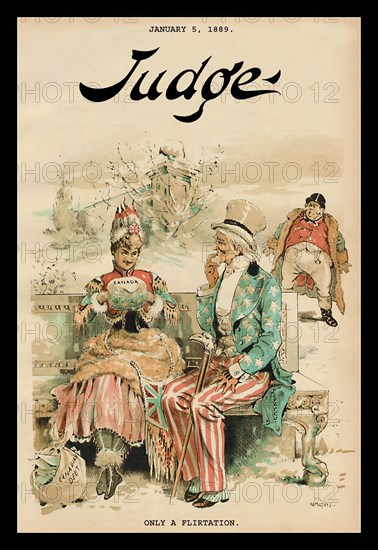 Judge Magazine: Only a Flirtation 1889