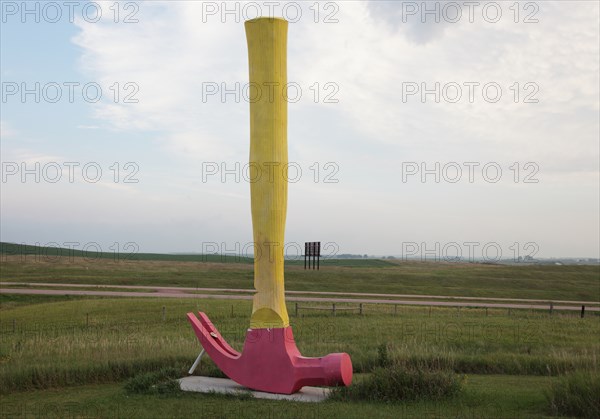 Porter Sculpture Park, Montrose, South Dakota; Located just off Interstate 90 in the South Dakota Drift Prairie, about 25 miles west of Sioux Falls. Many of the sculptures, in the style of industrial art, were made with scrap metal, old farm equipment, or railroad tie plates. 2006