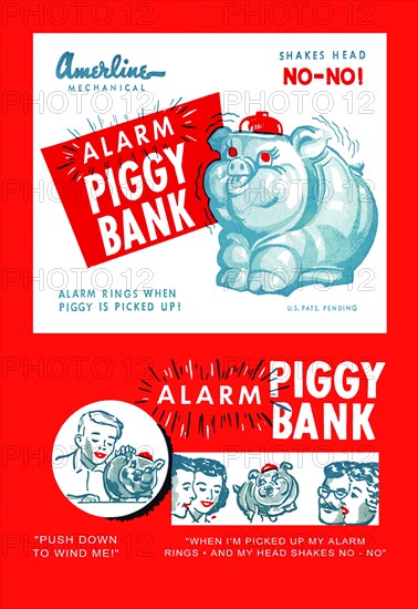 Alarm Piggy Bank 1950