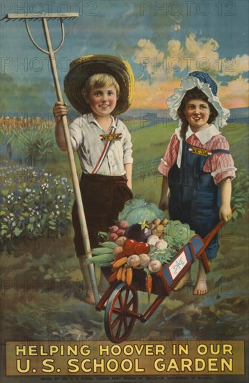 Helping Hoover in our U.S. school garden  1919