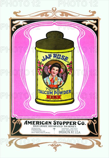 Japanese Rose Talcum Powder 1900