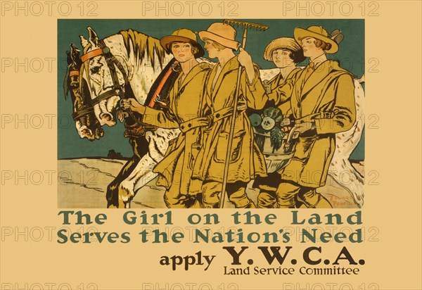 The Girl on Land Serves the Nations Need 1918