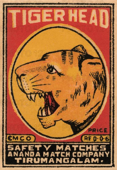 Tiger Head Safety Matches