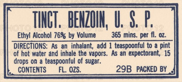 Tincture Benzoin, U.S.P. 1920