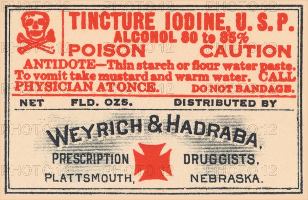 Tincture Iodine U.S.P. 1920