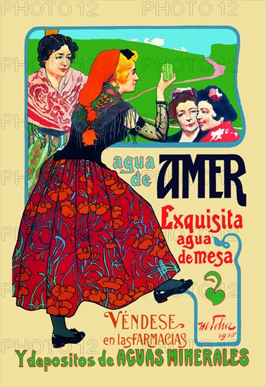 Agua de Amer: exquisita agua de mesa 1900