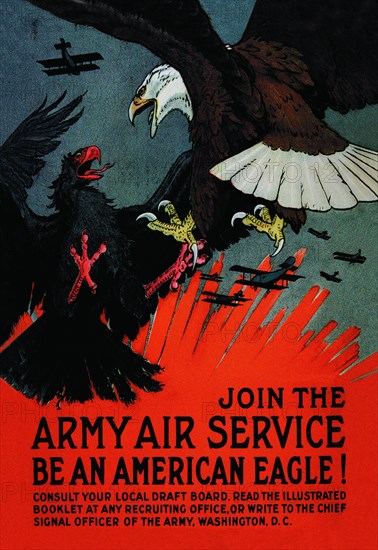 Join the Army Air Service: Be an American Eagle! 1917