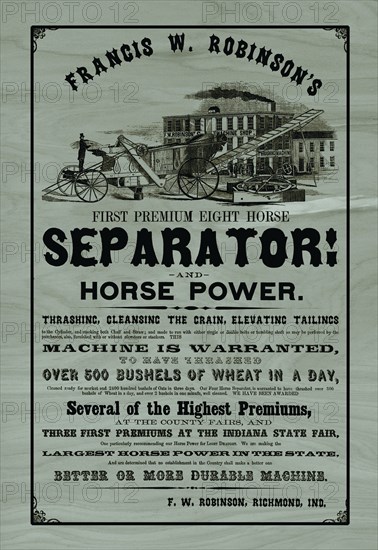 First Premium Eight Horse Separator 1857