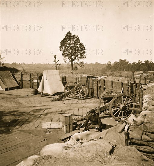 Atlanta, Georgia. Confederate fort in front of Atlanta 1864