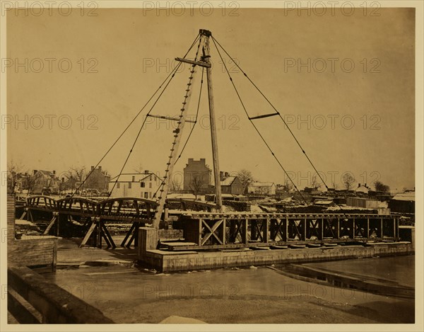 New bridge over Potomac River on the Washington, Alexandria and Georgetown Railroad. Total length 5,104 feet 1863