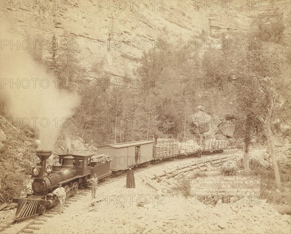 Giant Bluff. Elk Canyon on Black Hills and Ft. P. R.R. 1890