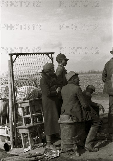 African American Evicted sharecroppers along Highway 60, New Madrid County, Missouri 1940