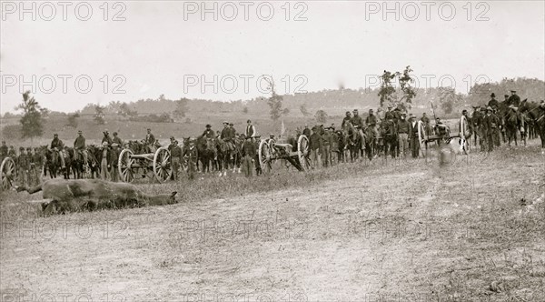 Antietam, Maryland. Captain J.M. Knap's Penn. Independent Battery "E" Light Artillery 1862