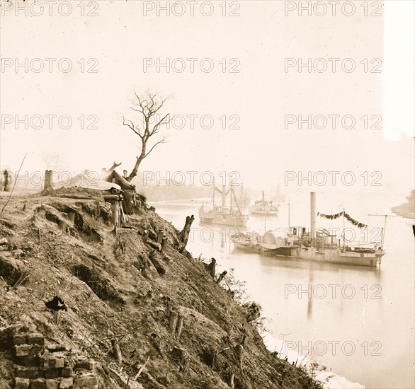 Appomattox River, Virginia. Boat on the Appomattox River 1863