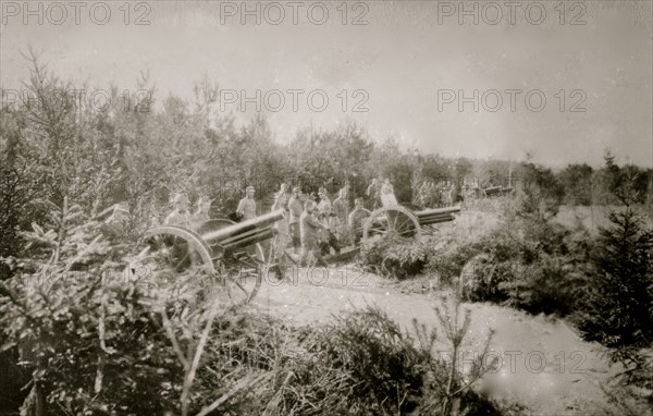 Austrian artillery in Russian Poland,  1916