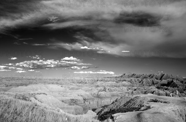 Infrared view of the Badlands. Badlands National Park, South Dakota 2007