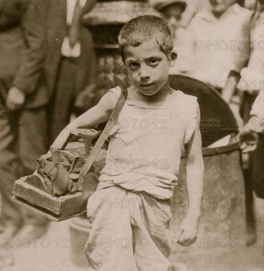 Bootblacks in and around City Hall Park, New York City 1924