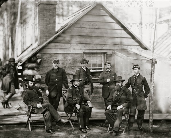 Brandy Station, Va. Gen. Rufus Ingalls and staff, Chief Quartermaster, and officers, Army of the Potomac headquarters 1864