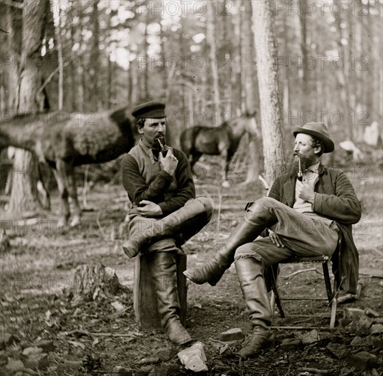 Brandy Station, Virginia. Discussing the options of the next move 1864