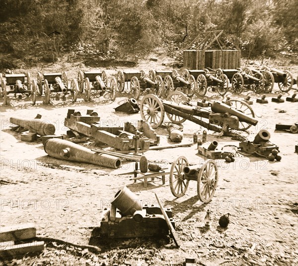 Appomattox River, Virginia. Park of artillery 1866