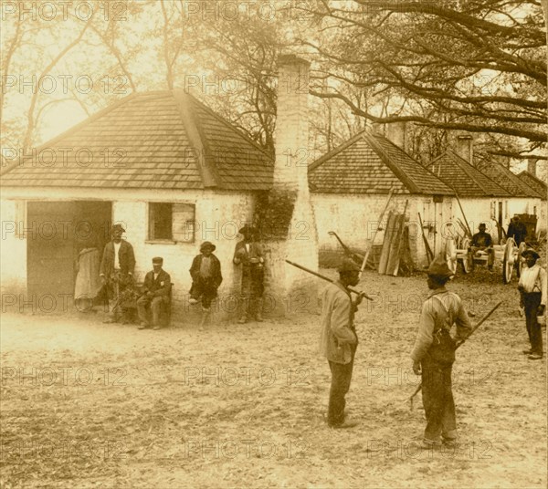 Cabins where slaves were raised for market--The famous Hermitage, Savannah, Georgia