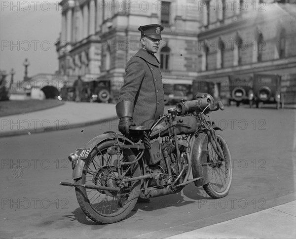 Capitol Police on Motorcycle 1924