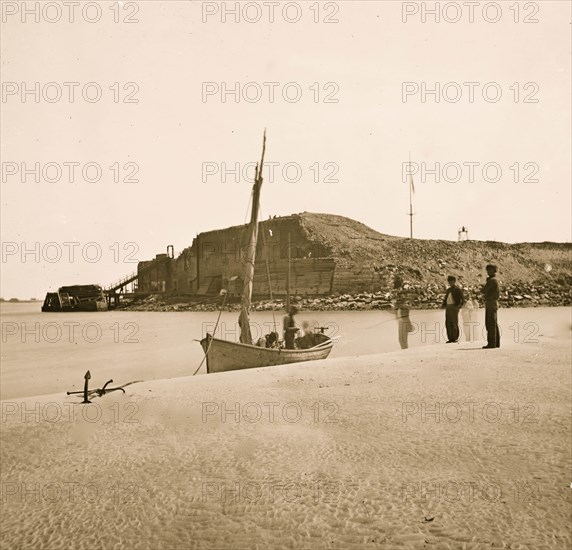 Charleston, South Carolina. View of Fort Sumter from the sand bar 1863