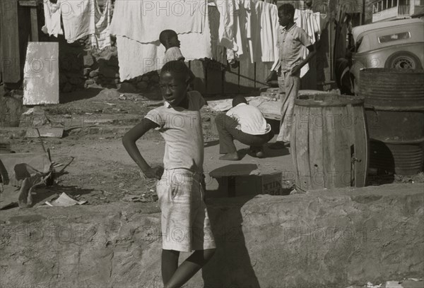 Charlotte Amalie, St. Thomas Island, Virgin Islands. Children in one of the slum areas 1941