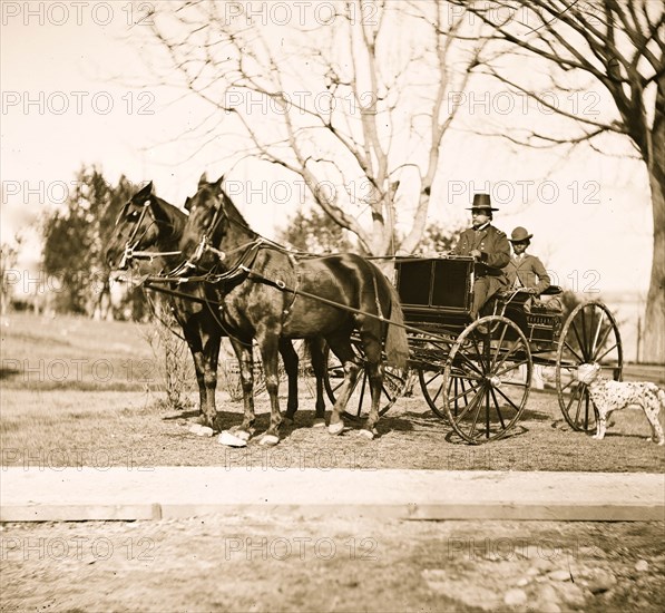 City Point, Virginia Gen. Rufus Ingalls in buggy with colored boy 1865