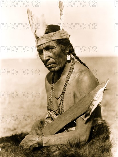 Fat Horse with insignia of a Blackfoot soldier 1927