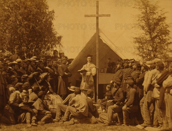 Sunday morning mass in camp of 69th N.Y.S.M. 1861