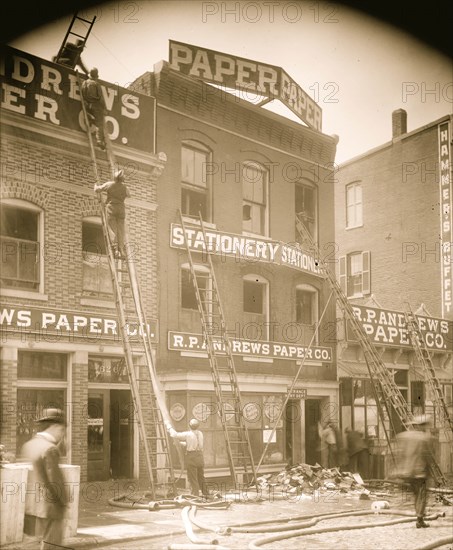 Fire in the R.P. Andrews Stationery store 1915