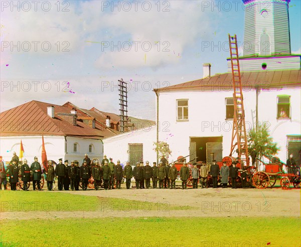 ire squad in the city of Vytegra. [Russian Empire] 1909