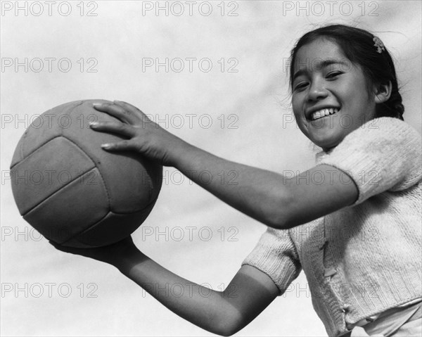 Girl and volley ball 1943