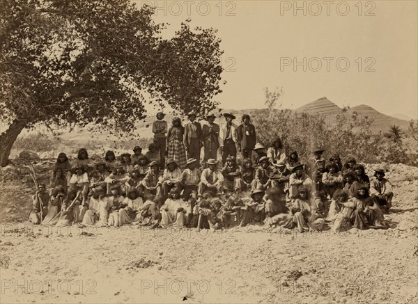 Group of Pah-ute Indians, Nevada 1875